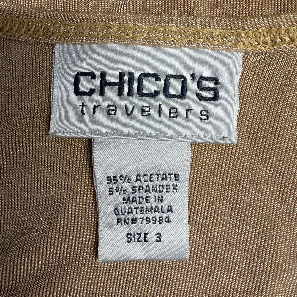 Chicos Travelers 3 XL 2 Piece Top Set Slinky Liquid Knit Office Classic USA Made - Picture 12 of 16
